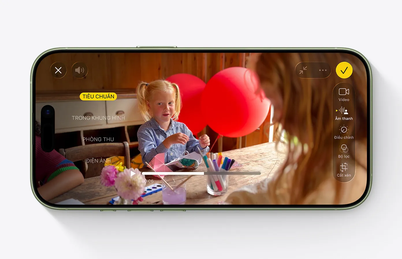 Chế độ quay video trên iPhone 17 mịn nét điện ảnh